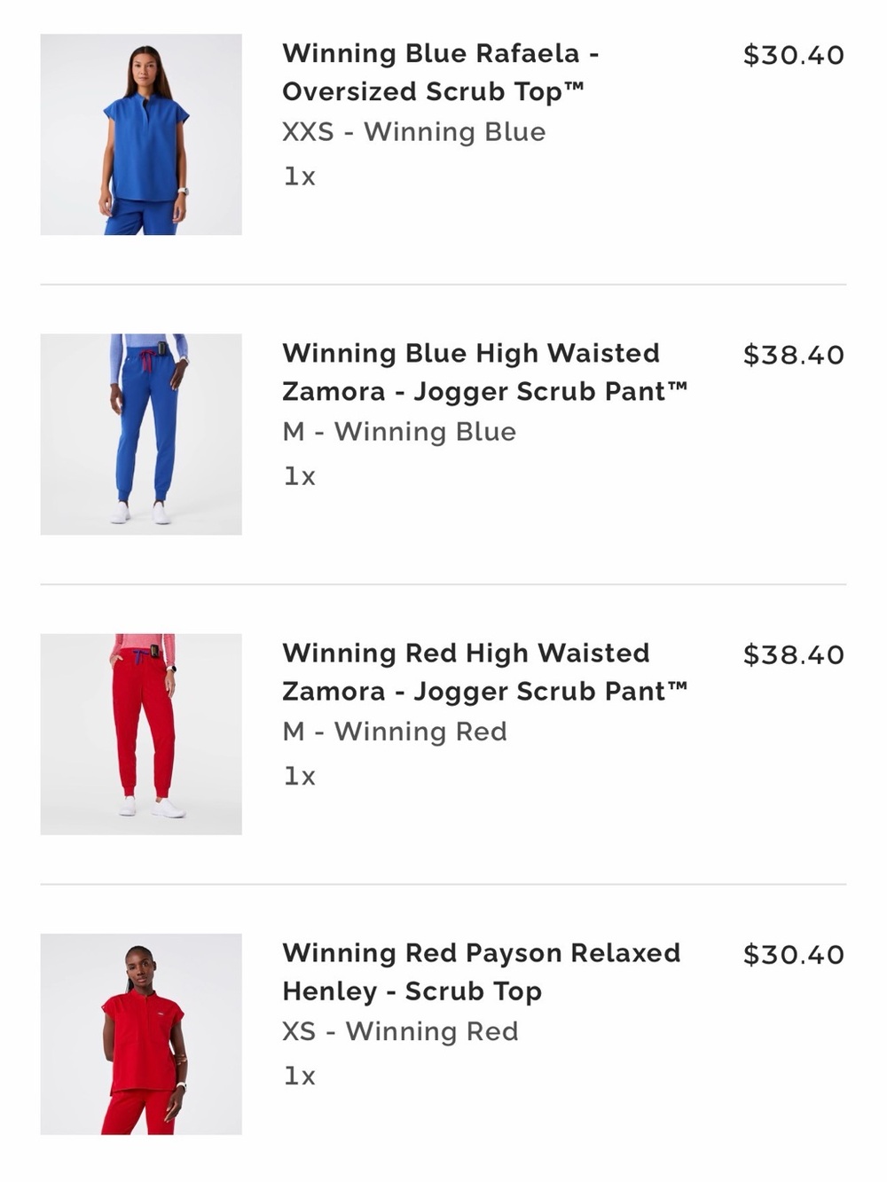 FIGS Women’s Winning Blue High Waisted Zamora Jogger - Medium - Picture 3 of 3